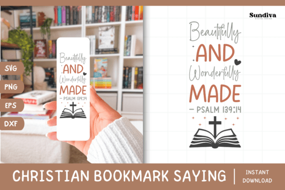 Christian Bookmark Saying SVG 33 for Real Embroidery Projects