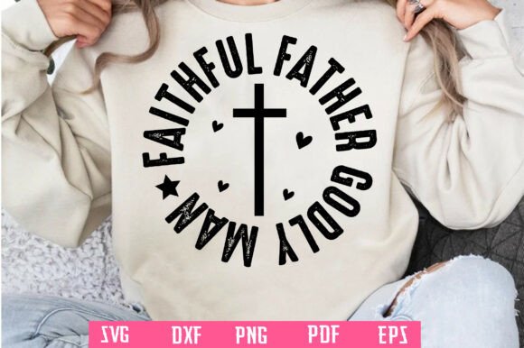 Christian Father PNG Design for Faith-Based Embroidery Projects