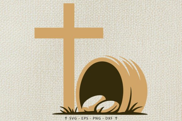Empty Tomb Cross SVG Easter Christian