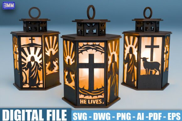 He Lives Christian Lantern SVG Review for Real Embroidery Projects
