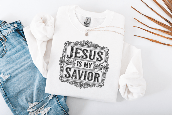 Jesus Is My Savior SVG for Real Embroidery Projects