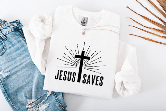 Jesus Saves Cross Christian Faith Design Review